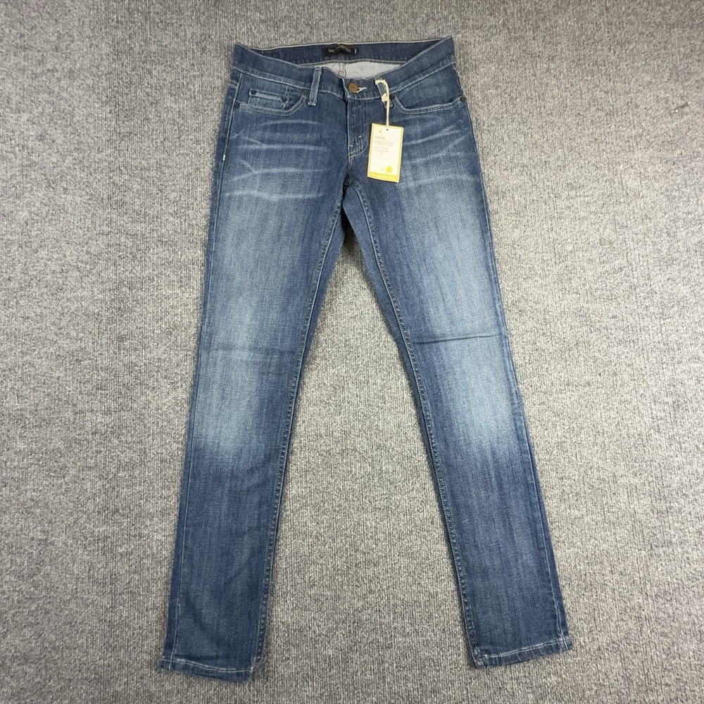 Levi's Too Superlow 524 Skinny Jeans Juniors 7 Blue Ultra Low Rise Stretch